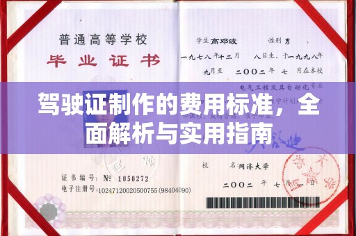 上街驾驶证制作的费用标准，全面解析与实用指南