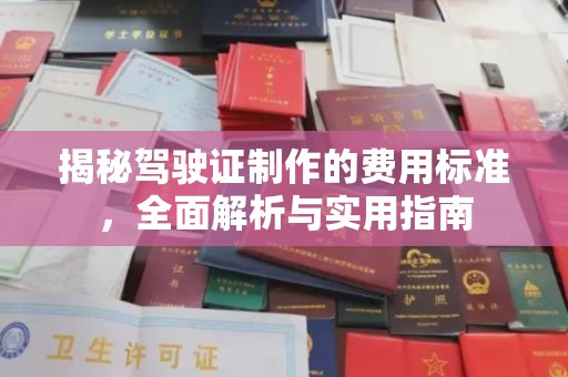 上街揭秘驾驶证制作的费用标准，全面解析与实用指南